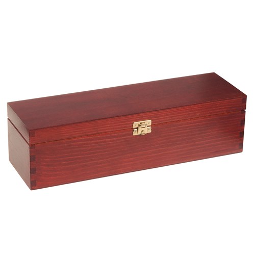 Redwood Wine Box with Lid for 1 Bottle