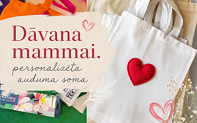 Māmiņdienas dāvana – apgleznots auduma maisiņš DIY