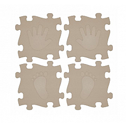 Ortopēdiskais paklājs-puzle "Bēšas pēdas" (16 gb.)