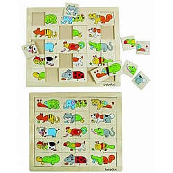 Puzle "Atrodi un savieno dzīvniekus"