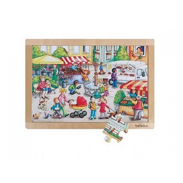 Rāmja puzle "Tirgus"