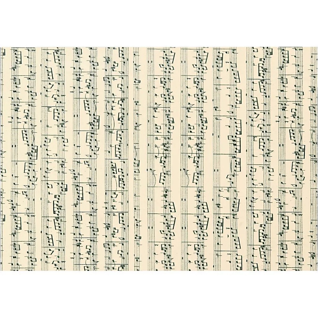 Patterned sheet music paper (A4, 10 pcs) - C_219130