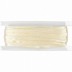 Satīna lenta - krēmkrāsas (B 3 mm, 100 m)