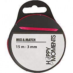 Satīna lenta - rozā (B 3 mm, 15 m)