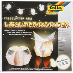 Origami papīrs laternu veidošanai - balts (12gb)