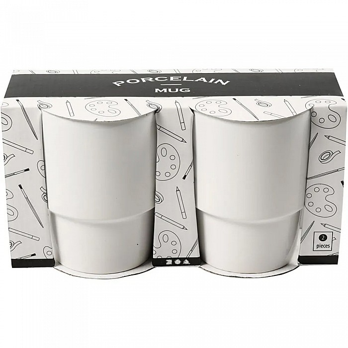 Balta porcelāna krūze (2 gb.)