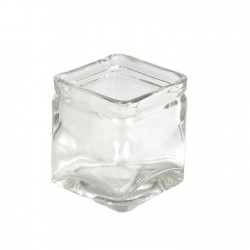 Stikla svečturis - kvadrāts (7.5x7.5cm)