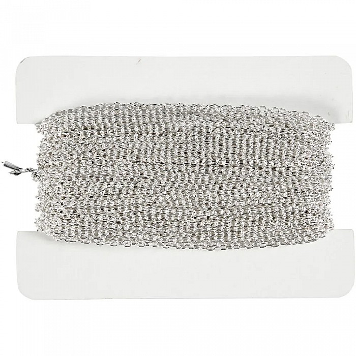 Apsudrabota ķēde (2mm, 20m) Apsudrabota ķēde (2mm, 20m)