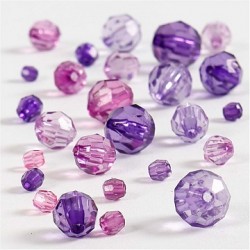 Akrila pērlītes - violetas (40 g)