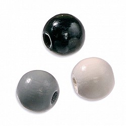 Koka pērlītes-balta-pelēka-melna (10 mm, 50 gb.)