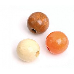 Koka pērlītes-bēšigas un oranžas, mix (10 mm, 50 gb.)