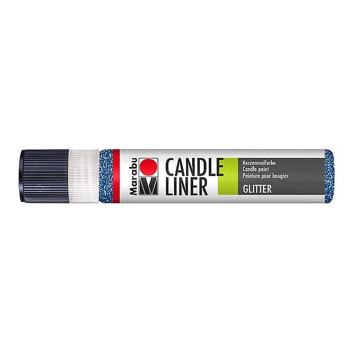 Sveču dekorēšanas laineris - safīrs ar spīdumiem (25 ml) Sveču dekorēšanas laineris - safīrs ar spīdumiem (25 ml)