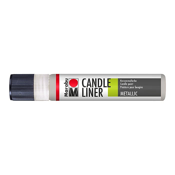 Sveču dekorēšanas laineris - metāliska sudraba (25 ml) Sveču dekorēšanas laineris - metāliska sudraba (25 ml)