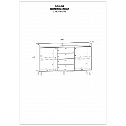 Kumode "DOLCE" (glancēts) 160x91x46