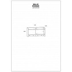 Priekšnama plaukts "DOLCE" 90x45x25