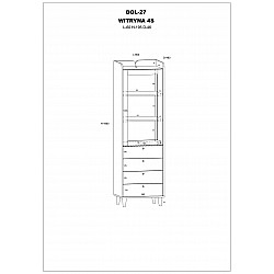 Vitrīna "DOLCE" (glancēts) 60x195x46