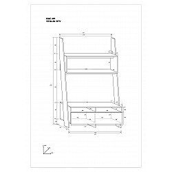 TV galgs "RACK" (glancēts) 120x196x37