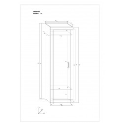 Skapis "VERIN" (glancēts) 59.4x198.5x40