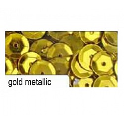 Dekoratīvie spīdumi - zelta metāliski (D 6 mm, 1400 gb.)