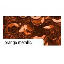 Dekoratīvie spīdumi - oranži metāliski (D 6 mm, 1400 gb.)