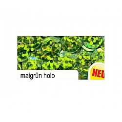 Dekoratīvie spīdumi - gaiši zaļi hologrāfiski  (D 6 mm, 1400 gb.)