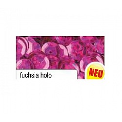 Dekoratīvie spīdumi - fuksiju rozā hologrāfiski  (D 6 mm, 1400 gb.)