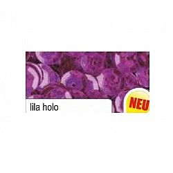 Dekoratīvie spīdumi - lillā hologrāfiski  (D 6 mm, 1400 gb.)