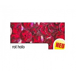 Dekoratīvie spīdumi - sarkani hologrāfiski  (D 6 mm, 1400 gb.)