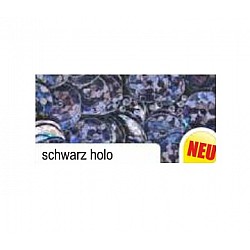 Dekoratīvie spīdumi - melni hologrāfiski  (D 6 mm, 1400 gb.)