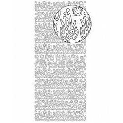 Dekoratīvās uzlīmes (1 lapa) - sudraba