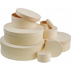 Apaļa koka kastīte (D 12 cm, H 5 cm)