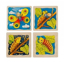 Slāņu puzle "Tauriņa dzīves cikls"