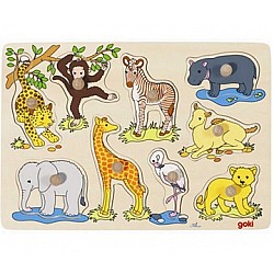 Koka puzle "Āfrikas zvēru mazuļi"