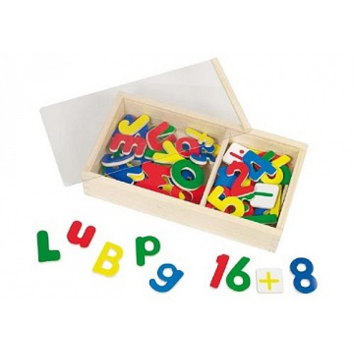 Magnētiskie alfabēta burti un cipari (89 gb.)