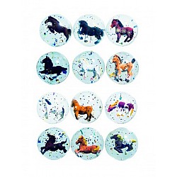 Kaučuka bumbiņa "Zirgi"