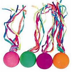 Kaučuka bumbiņas ar lentēm (4 gb.)