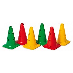 Konusi - statīvi ar caurumiem (H 30 cm, 6 gb.)