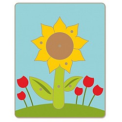 Koka puzle "Saulespuķe"