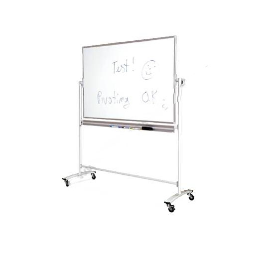 Baltā tāfele uz riteņiem 120x90 cm