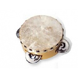 Tamburīns  ar dabīgo ādu (D 10.5 cm)