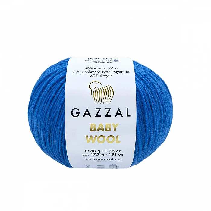 GAZZAL Baby wool пряжа - тёмно-синяя (50 г, 175 м)