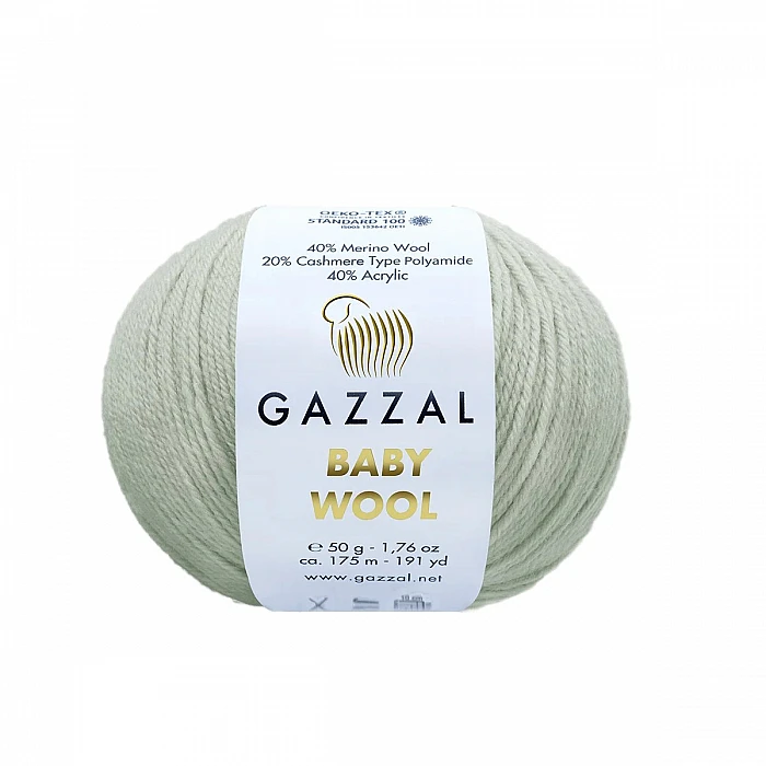 GAZZAL Baby Wool yarn - rice white (50 g, 175 m)