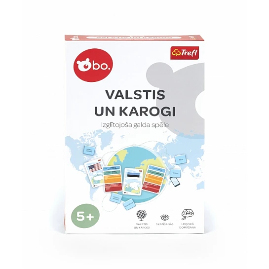 Izglītojošā galda spēle "Valstis un karogi" (Latviešu val.)