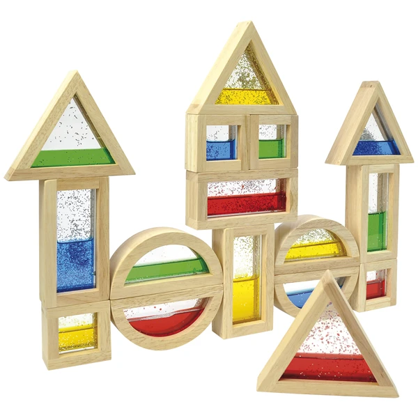 Wooden Blocks with Glitter