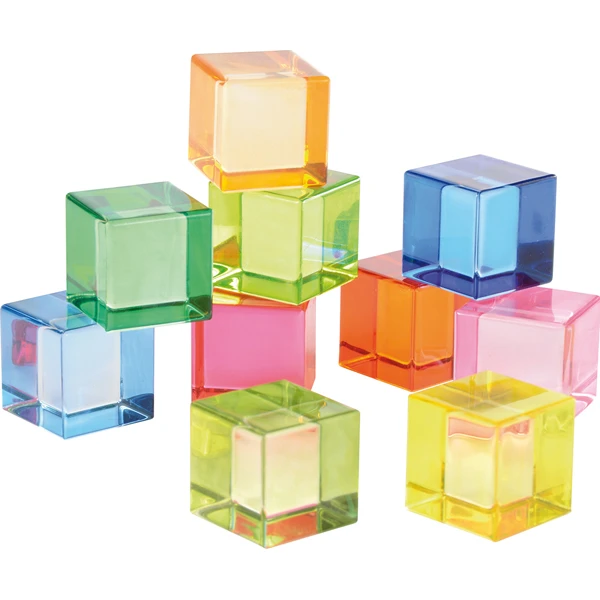 Colored Acrylic Cubes (10 pcs)