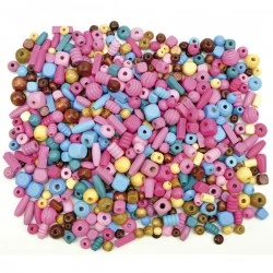 Colored Wooden Beads (250 g)