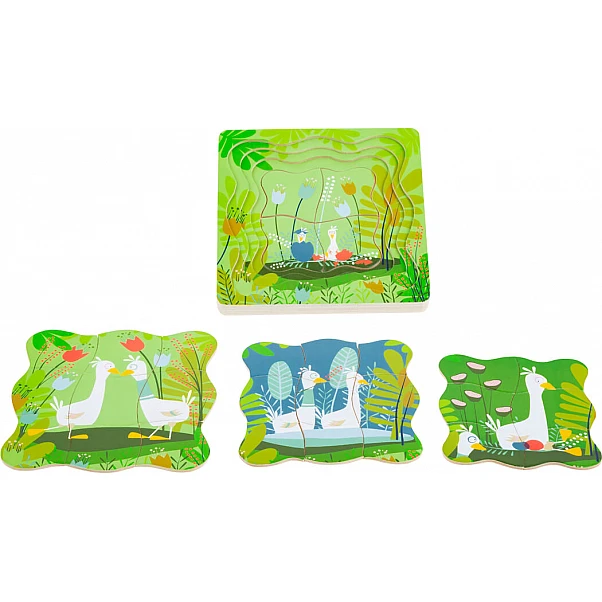 Многослойный пазл «Пара уток»