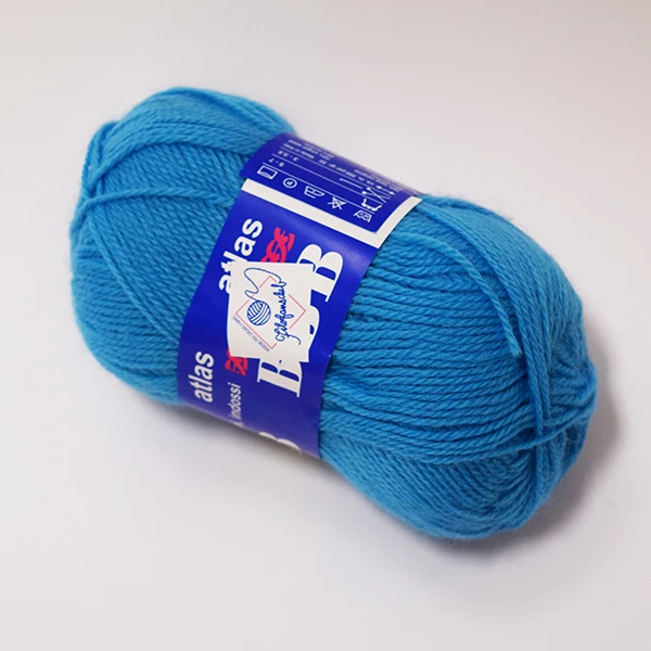 Atlas yarn - bright blue (50 g, 200 m)