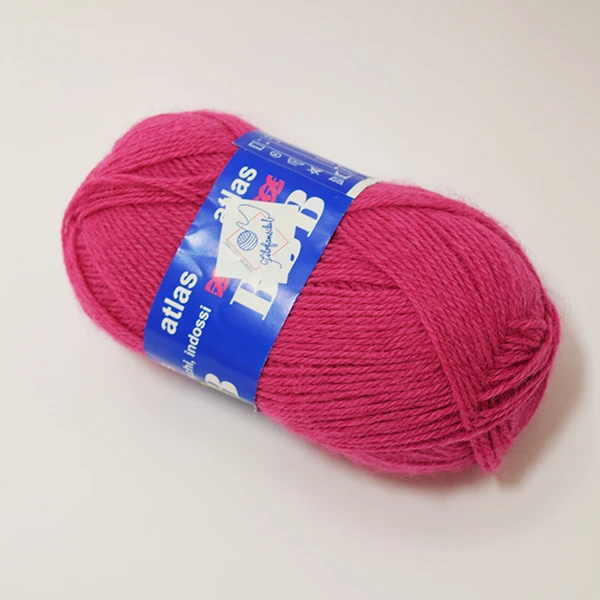 Atlas yarn - bright pink (50 g, 200 m)