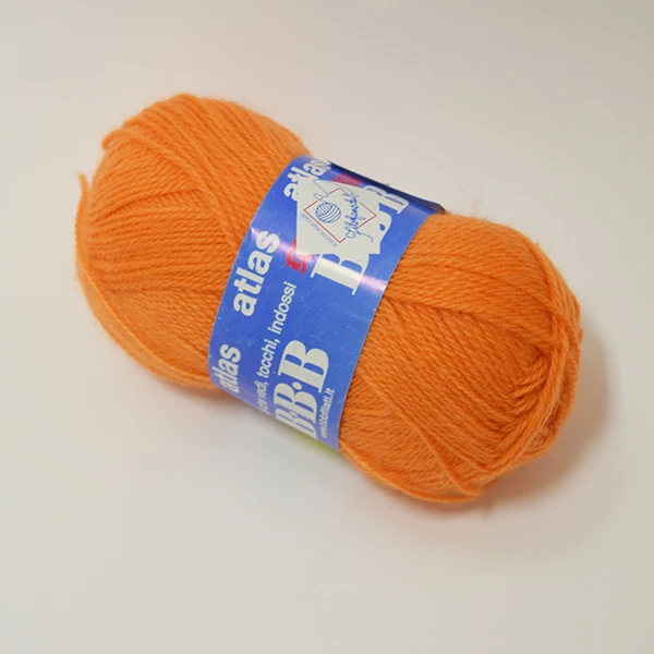 Atlas yarn - bright orange (50 g, 200 m)